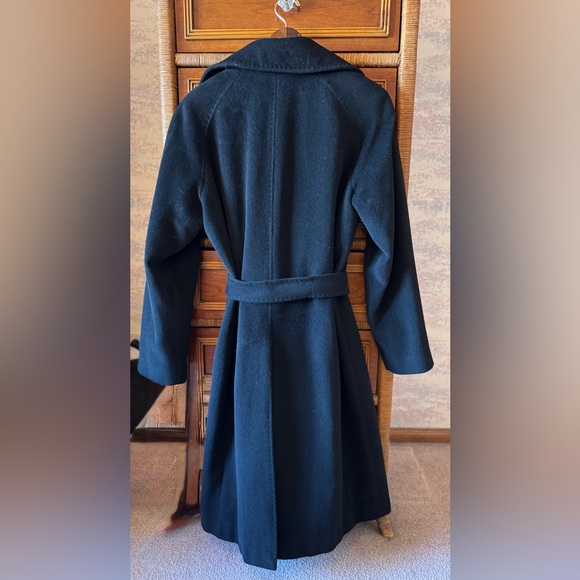 Calvin Klein Women’s Wool Blend Belted Wrap Coat Fully Lined - Black Sz 10 - Picture 3 of 10